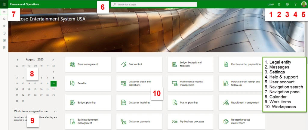 D365 For Finance Basic Navigation Concepts