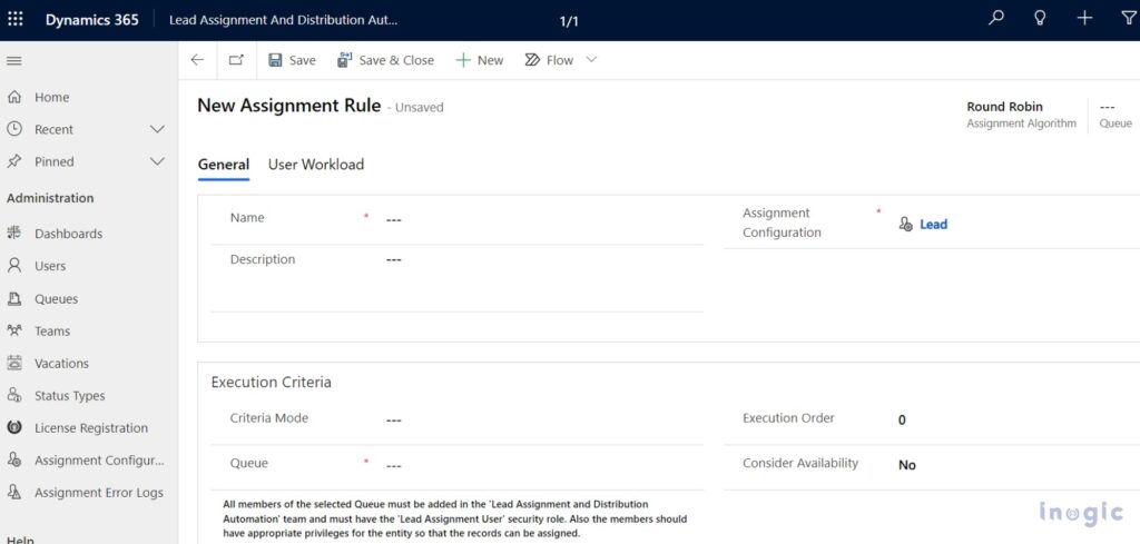 automatic lead assignment dynamics 365