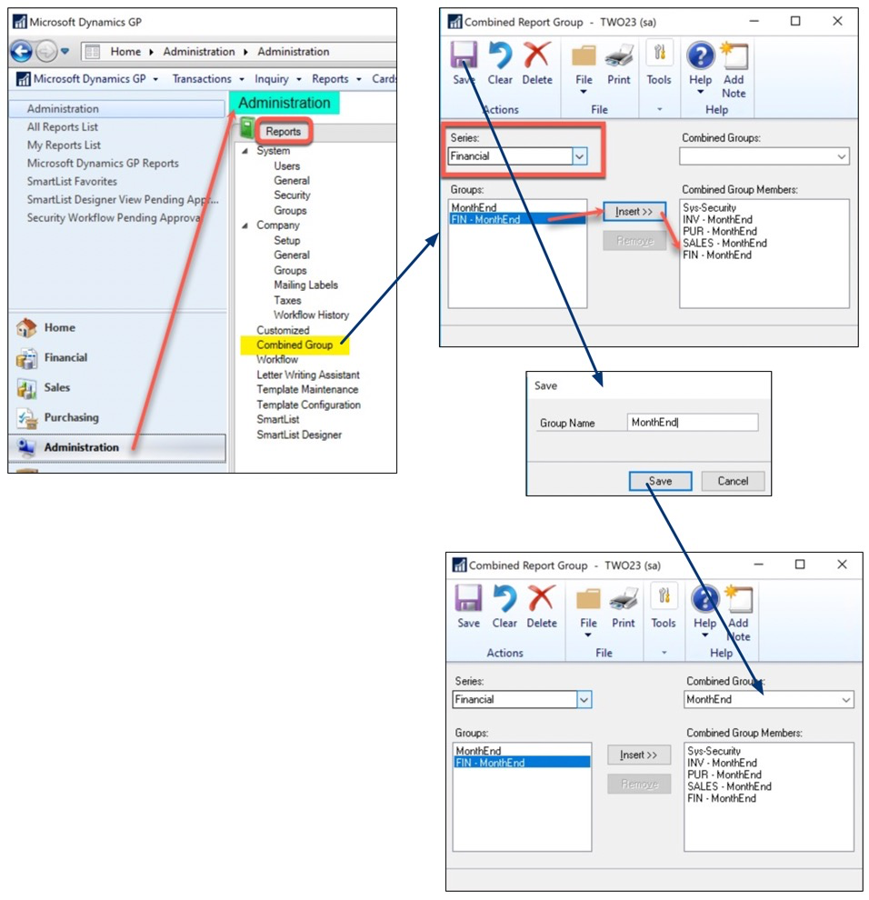 Create a Combined Group Report in Dynamics GP 