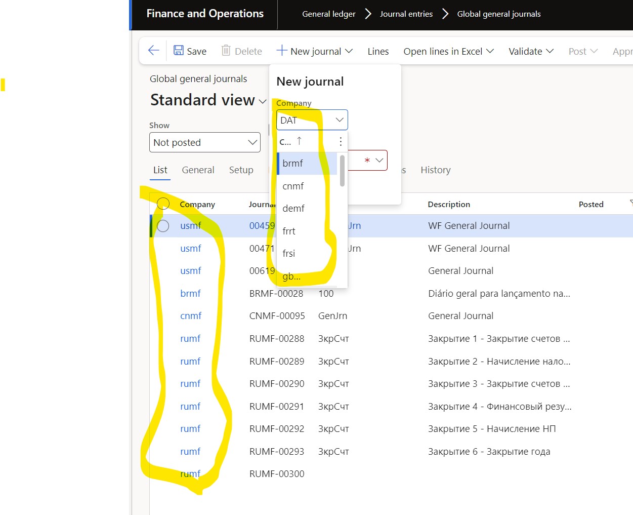 Overview of general journals in Dynamics 365 F&O