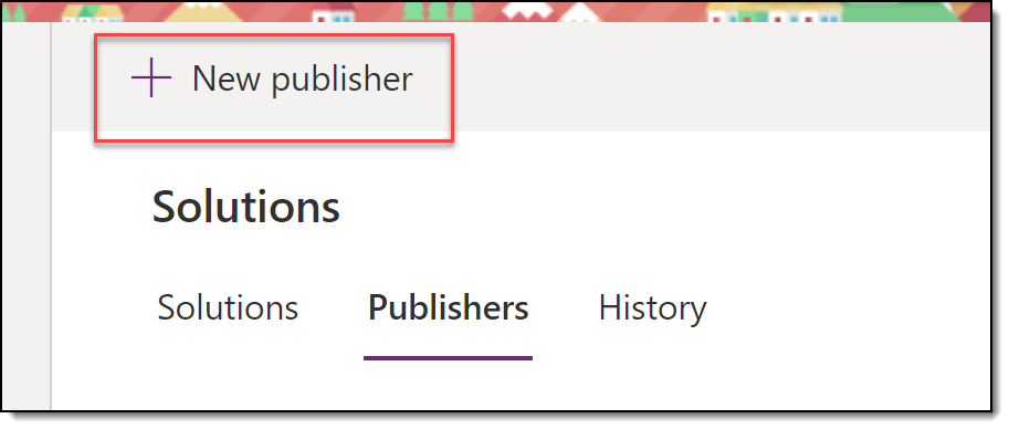 Create new publisher