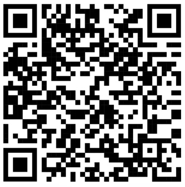 A qr code with black squares Description automatically generated