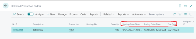 BC22-Prod Order List