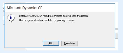 batch posting issue 1 of 2