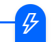A blue rectangle with a lightning bolt

Description automatically generated