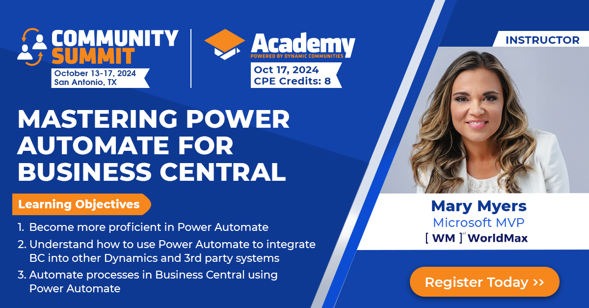 Academy Preview: Mastering Power Automate for Business Central