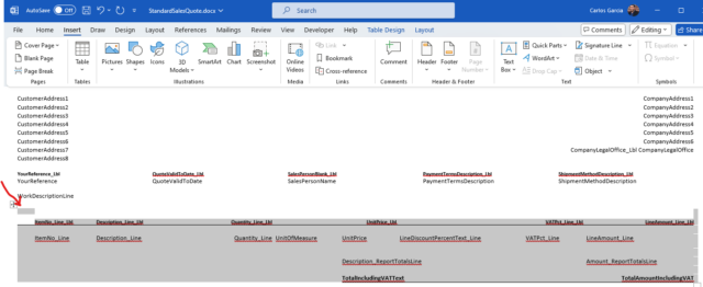 Sales Quote word template