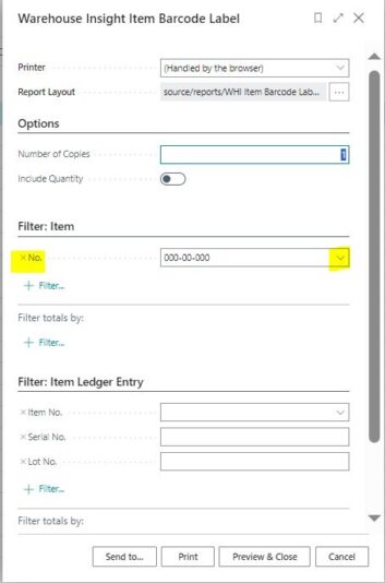 Item List Print Label2