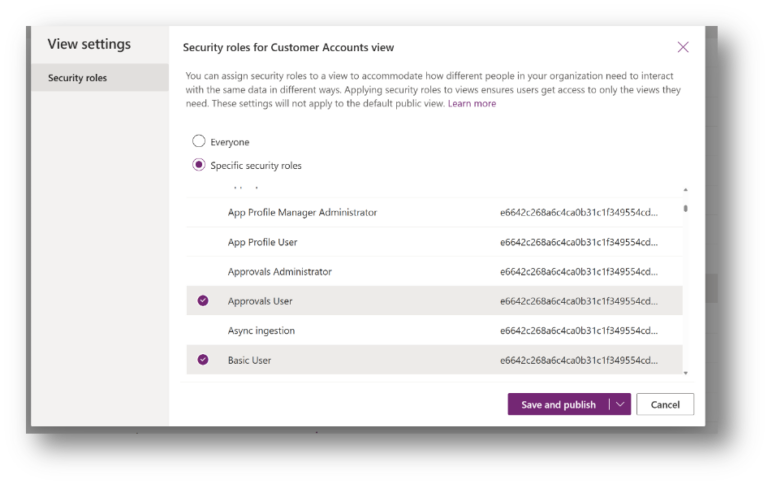 How to Manage View Access with Security Roles