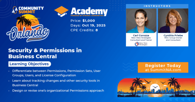 security permissions business central