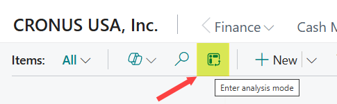 Business Central’s Analysis Mode