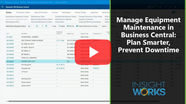 Manage Equipment Maintenance in Business Central: Plan Smarter, Prevent Downtime