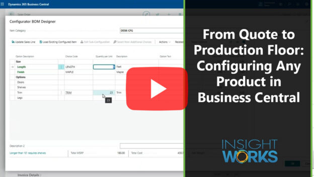 From Quote to Production Floor: Configuring Any Product in Business Central